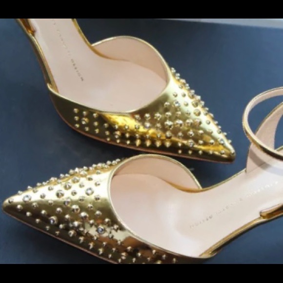 ALMOST GONE New giuseppe zanotti studded gold heel - Picture 6 of 8